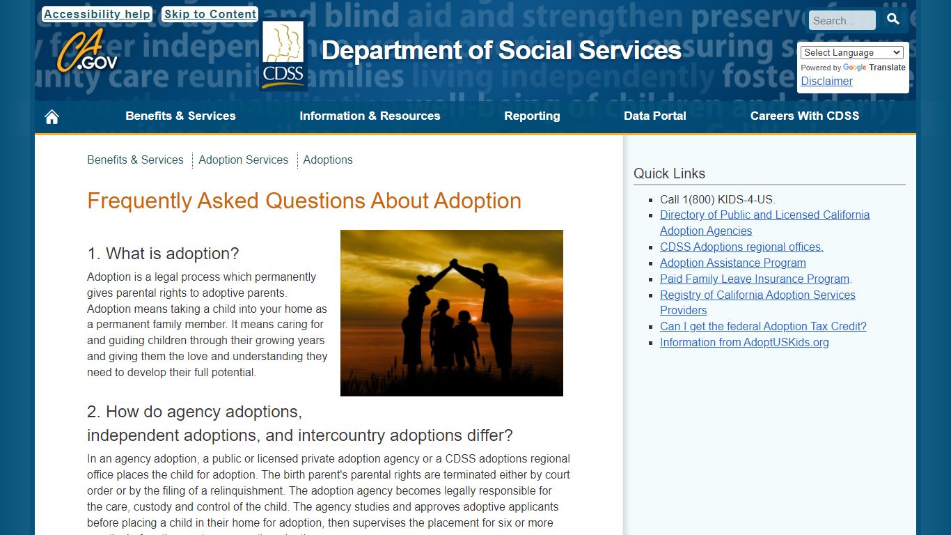 Adoptions - California Department of Social Services