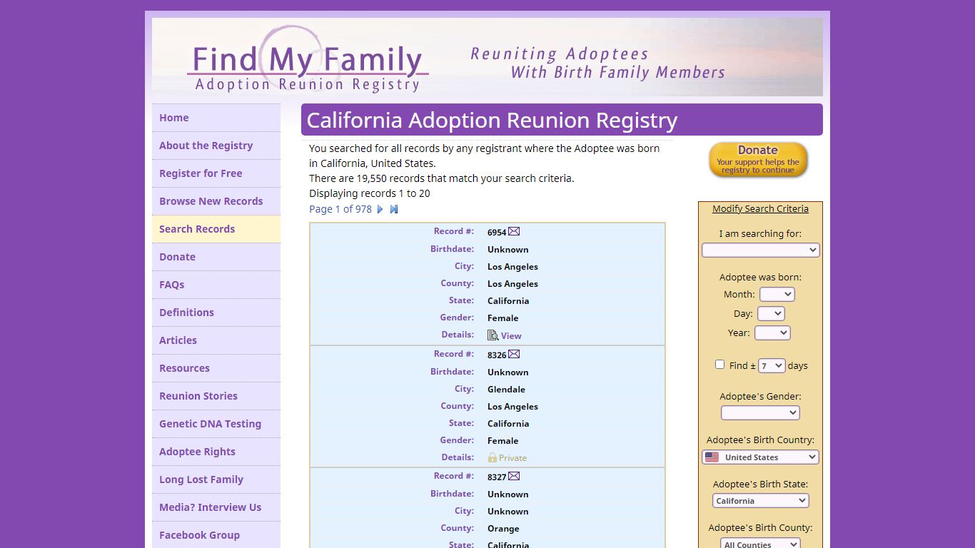 California Adoption Records – Find My Family